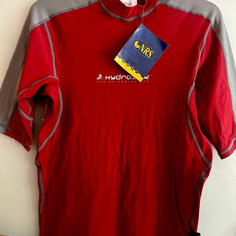 Brand New Women Rash Guard Red and Gray